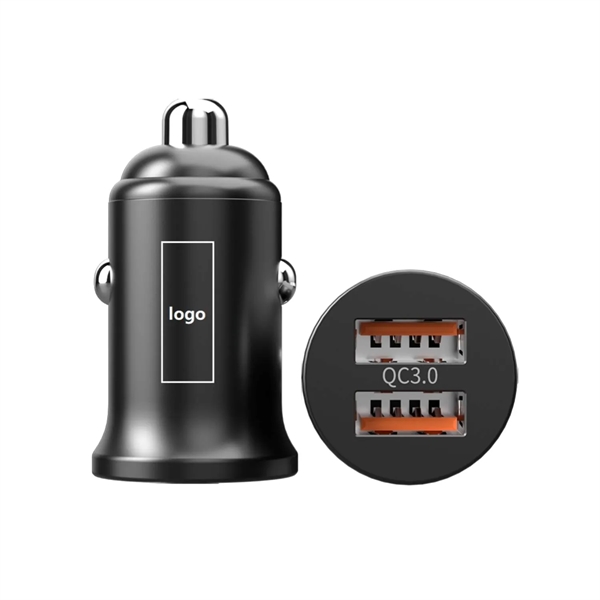 Dual usb car charger plus laser engraving on 1 location plus... from ASI 37218 Athena Promo (tm)