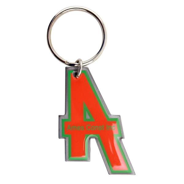 Stainless steel custom full color keychains in assorted sizes with epoxy... from ASI 52263 EMT / EMT