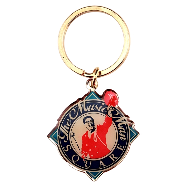 Stainless steel custom full color keychains in assorted sizes with epoxy... from ASI 52263 EMT / EMT