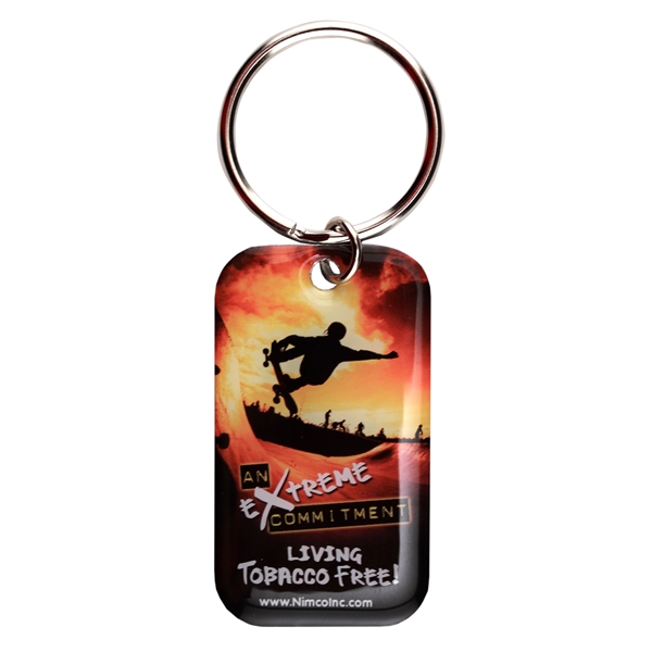 Stainless steel custom full color keychains in assorted sizes with epoxy... from ASI 52263 EMT / EMT
