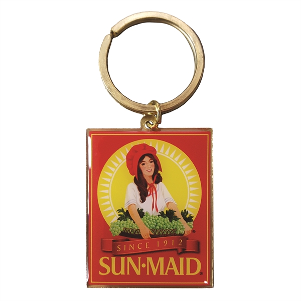 Stainless steel custom full color keychains in assorted sizes with epoxy... from ASI 52263 EMT / EMT