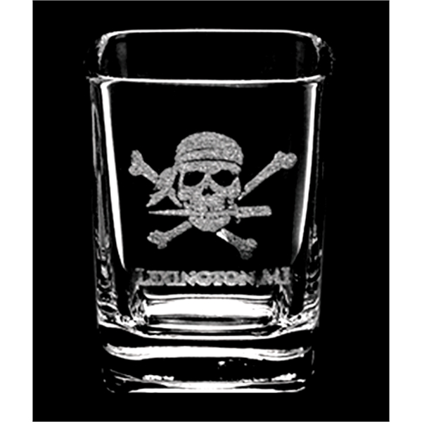 2oz square shotglass custom etched product. Available in clear color only.... from ASI 65603 Kool Trends
