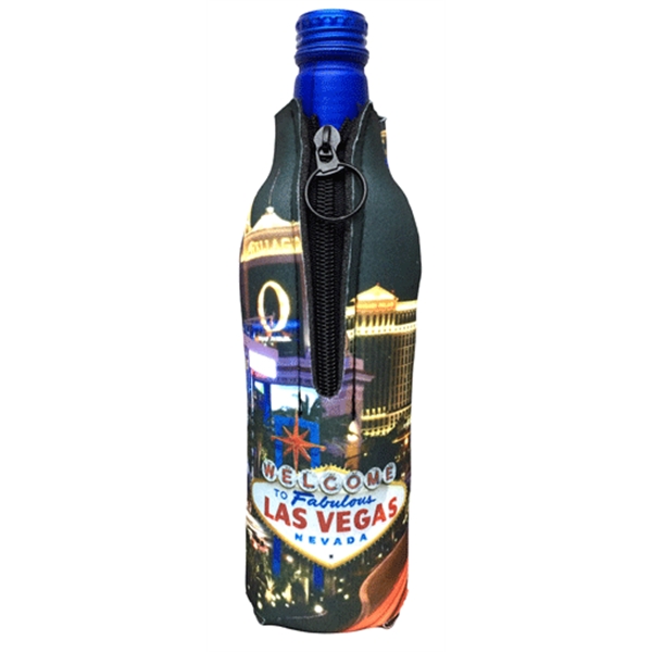 This fabric full bleed multi-color aluminum bottle holder holds a 16... from ASI 65603 Kool Trends