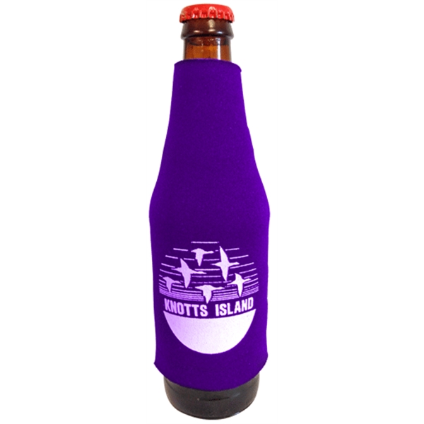 This fabric long-neck bottle Sleeve with a single color imprint fits... from ASI 65603 Kool Trends