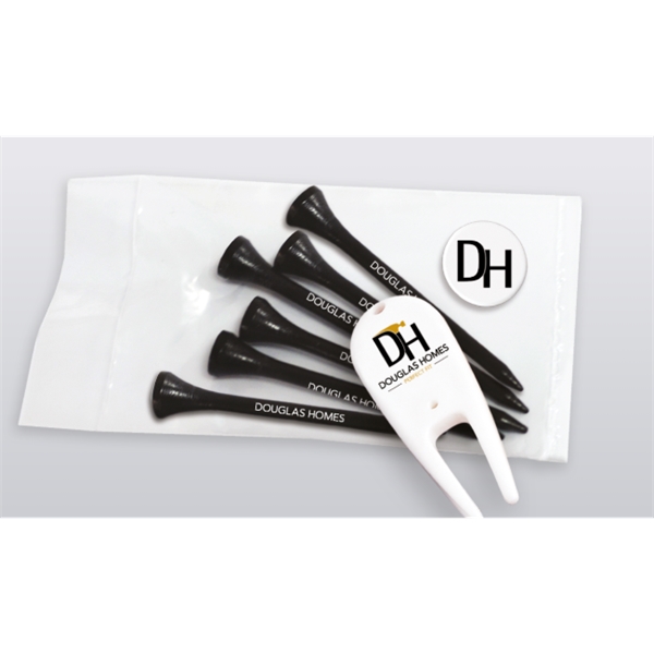 Bag of 6 printed tees, 1 printed marker and 1 printed... from ASI 79896 Promo Plastik