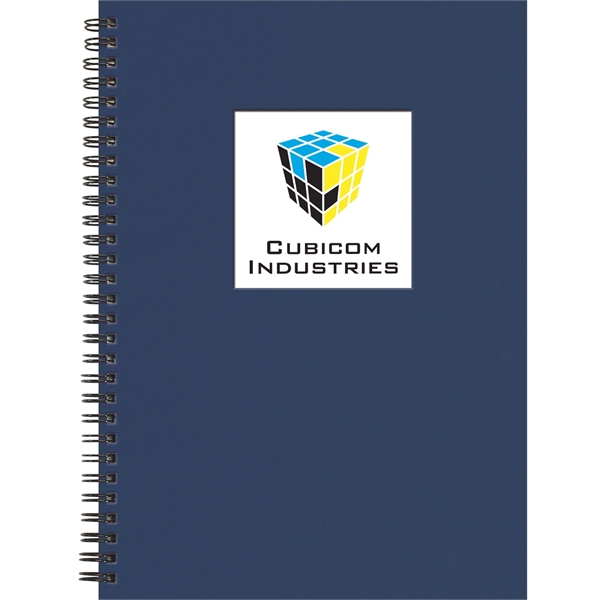 7" x 10" wire-bound paperboard notepad with die-cut window, full-color insert... from ASI 91340 Journalbooks/Timeplanner Calendars