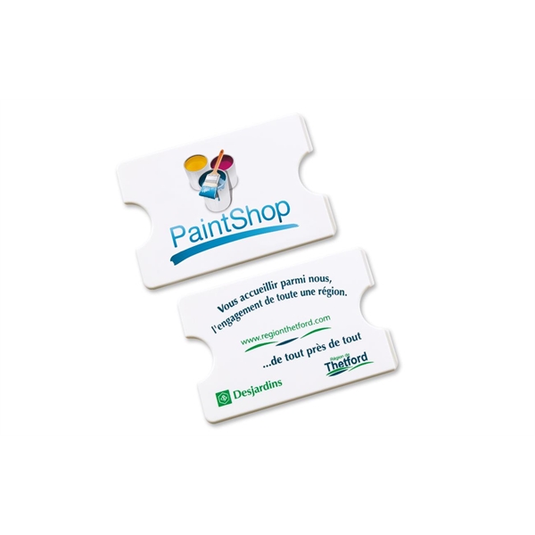 Card holder, 2 tabs; holder for credit & debit card.... from ASI 79896 Promo Plastik