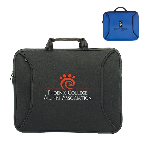Neoprene sleeve for laptop is 14.1" with an outside pocket to... from ASI 46755 Cosmo Promos