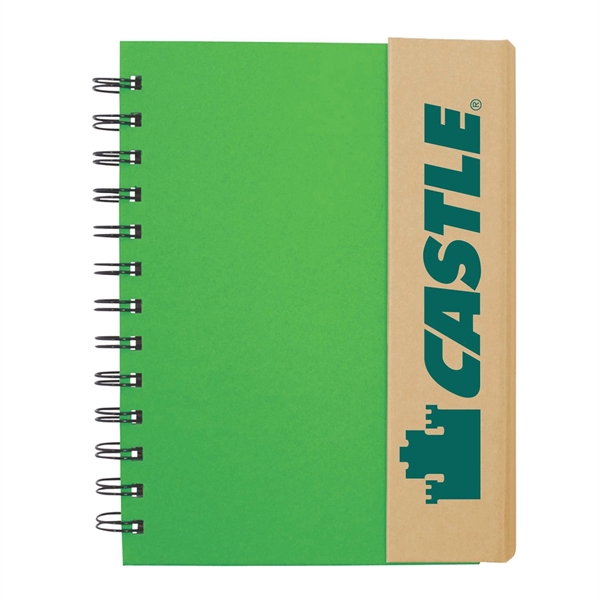Spiral notebook with magnetic cover, sticky flags and pen.... from ASI 63549 Jornik Manufacturing Corp / Jornik