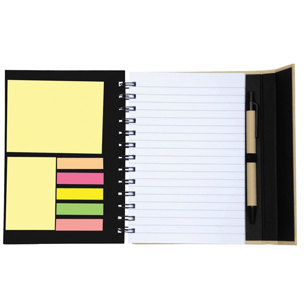 Spiral notebook with magnetic cover, sticky flags and pen.... from ASI 63549 Jornik Manufacturing Corp / Jornik