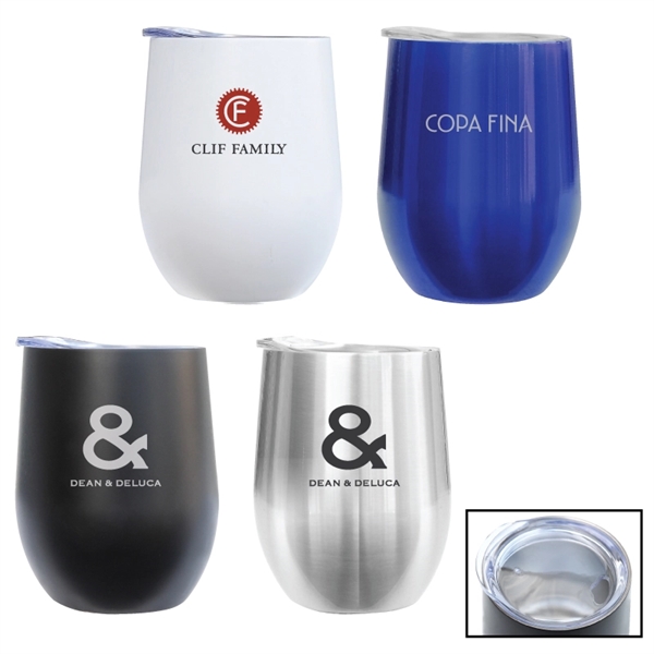 12 oz. stemless wine glass made of stainless steel with a... from ASI 57655 STOPNGO Line