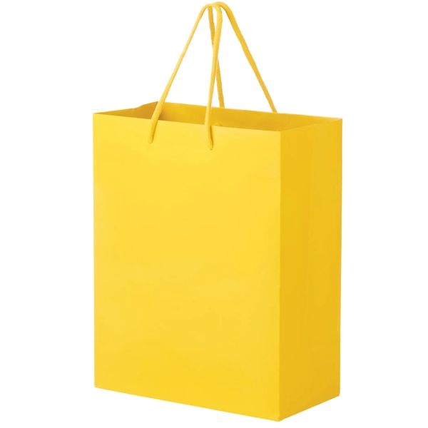 8" x 4" x 10" European style matte paper shopping bag... from ASI 35290 American Ad Bag Co