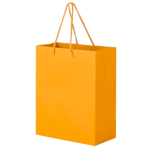 8" x 4" x 10" European style matte paper shopping bag... from ASI 35290 American Ad Bag Co