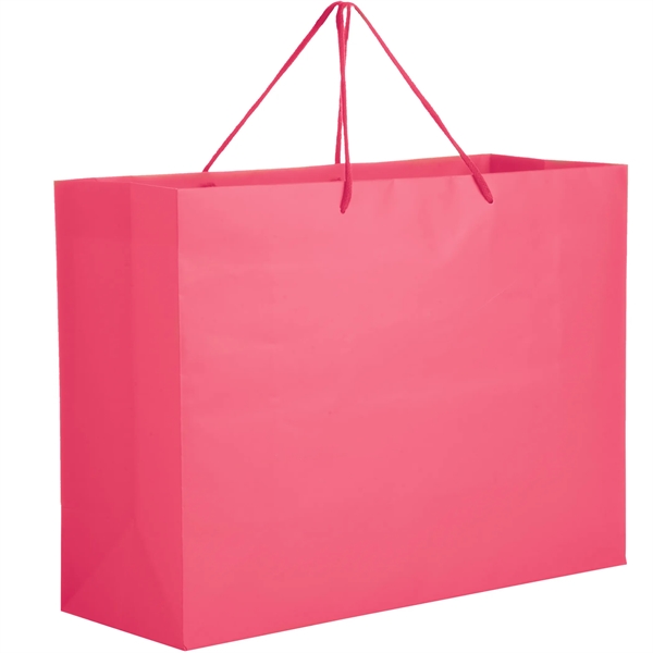 13" x 5" x 10" matte laminated paper Euro-style shopping bag... from ASI 35290 American Ad Bag Co