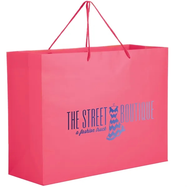 13" x 5" x 10" matte laminated paper Euro-style shopping bag... from ASI 35290 American Ad Bag Co
