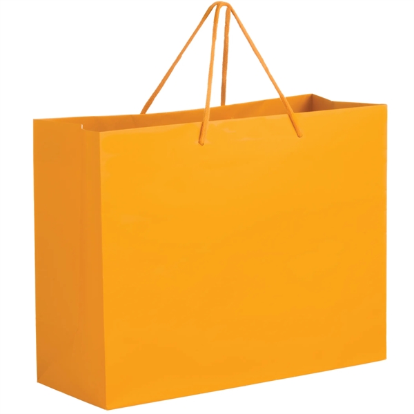 13" x 5" x 10" matte laminated paper Euro-style shopping bag... from ASI 35290 American Ad Bag Co