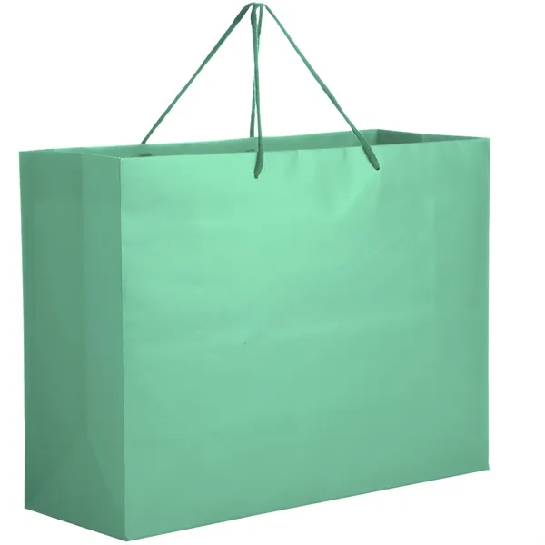 13" x 5" x 10" matte laminated paper Euro-style shopping bag... from ASI 35290 American Ad Bag Co