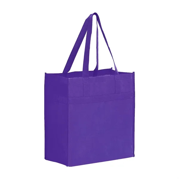 13" x 14" non-woven PP grocery tote with gusset, poly board... from ASI 35290 American Ad Bag Co