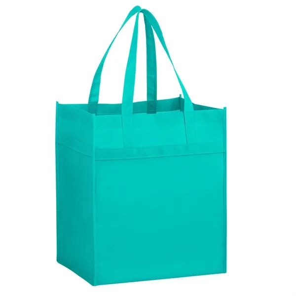 13" x 14" non-woven PP grocery tote with gusset, poly board... from ASI 35290 American Ad Bag Co