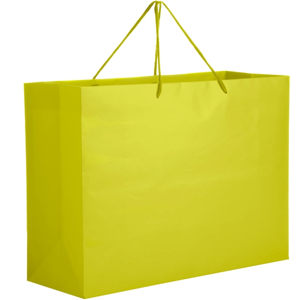 16" x 16" x 12" laminated paper Euro-style shopping bag with... from ASI 35290 American Ad Bag Co