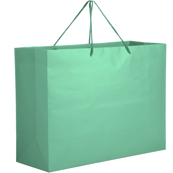 16" x 16" x 12" laminated paper Euro-style shopping bag with... from ASI 35290 American Ad Bag Co