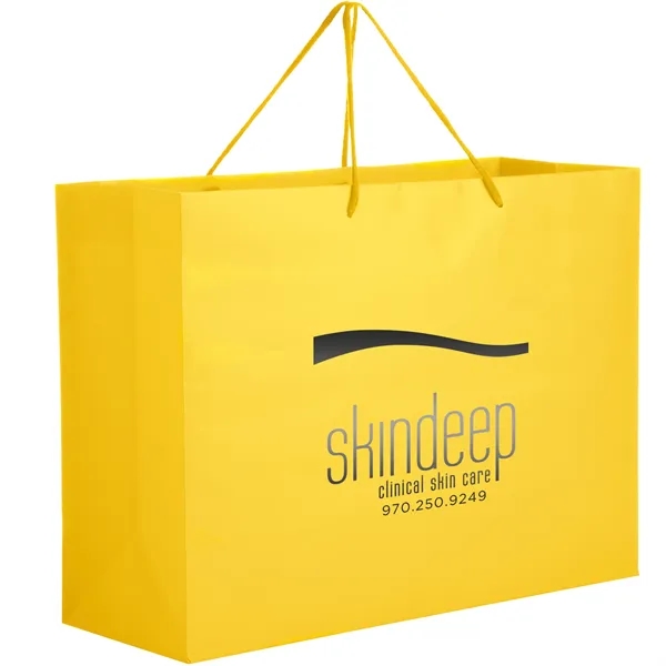 16" x 16" x 12" laminated paper Euro-style shopping bag with... from ASI 35290 American Ad Bag Co