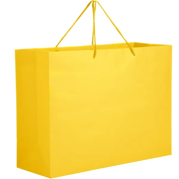 16" x 16" x 12" laminated paper Euro-style shopping bag with... from ASI 35290 American Ad Bag Co