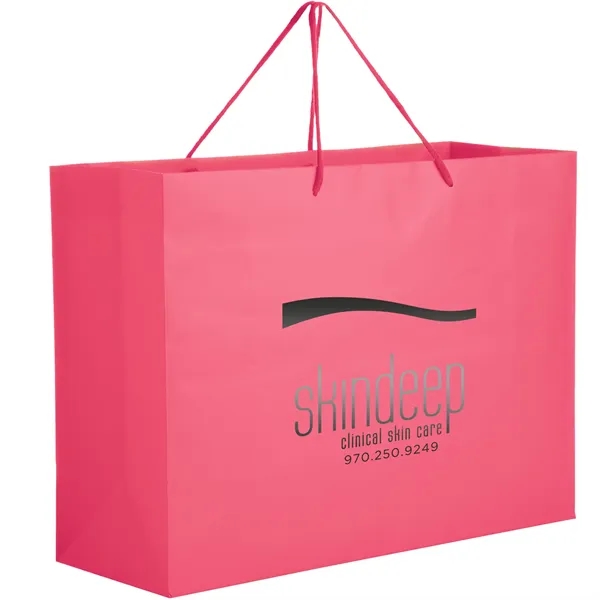 16" x 16" x 12" laminated paper Euro-style shopping bag with... from ASI 35290 American Ad Bag Co