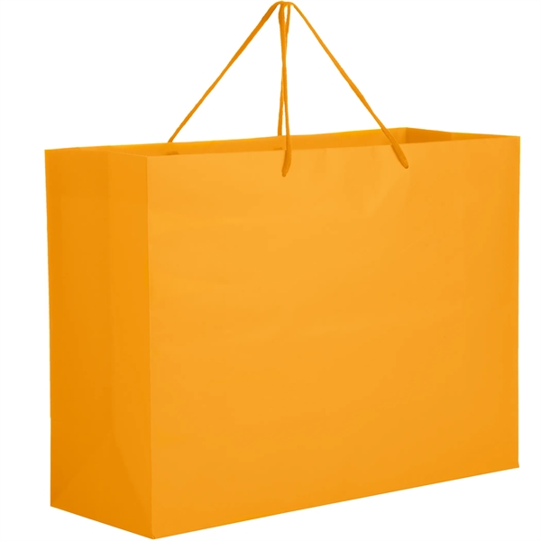 16" x 16" x 12" laminated paper Euro-style shopping bag with... from ASI 35290 American Ad Bag Co