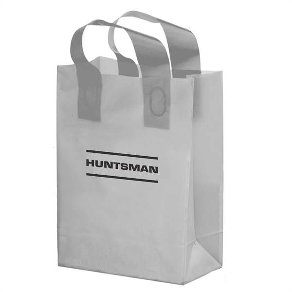 10" x 13" rectangular color frosted HDPE plastic bag with gusset,... from ASI 35290 American Ad Bag Co