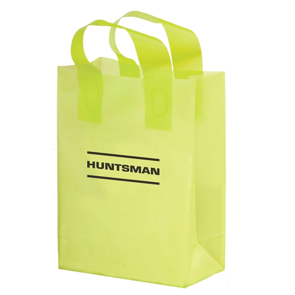 10" x 13" rectangular color frosted HDPE plastic bag with gusset,... from ASI 35290 American Ad Bag Co