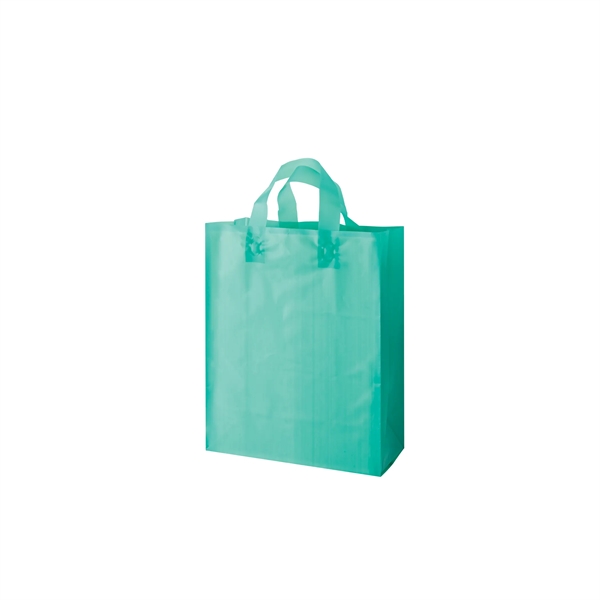 10" x 13" rectangular color frosted HDPE plastic bag with gusset,... from ASI 35290 American Ad Bag Co