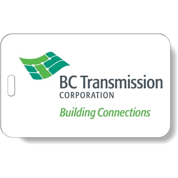 White gloss .020 vinyl plastic round corner tag.... from ASI 87400 ArtechPro