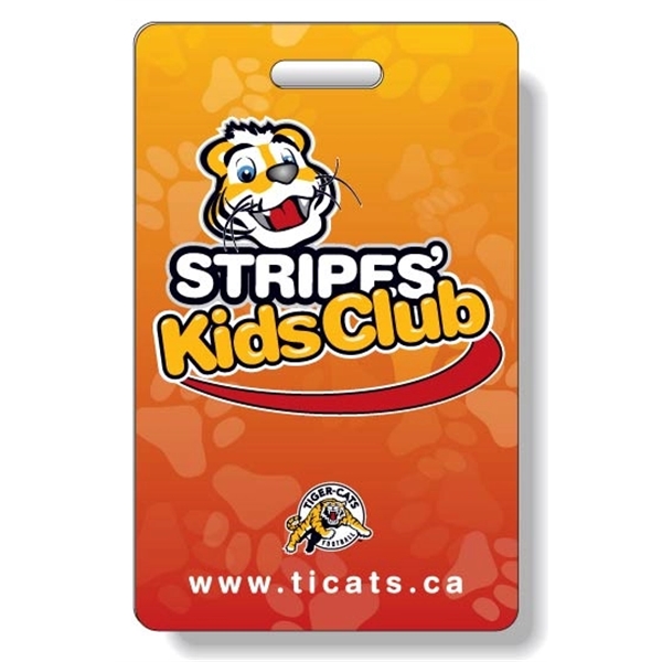 White gloss .020 plastic luggage tag with clear varnish.... from ASI 87400 ArtechPro