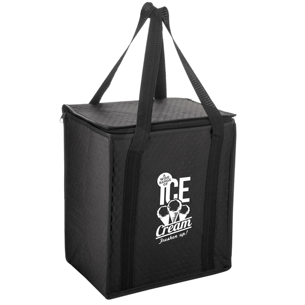 12" x 8" x 13" non-woven polypropylene insulated zippered cooler tote... from ASI 35290 American Ad Bag Co