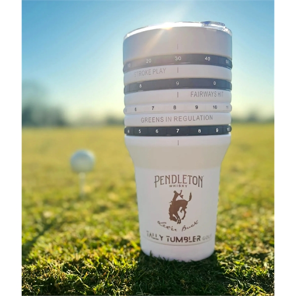 Tally Golf Stainless Steel Cup, 30 oz Leak Proof Lid, Double... from ASI 72657 Active Life Promo / Active Life Ingrain