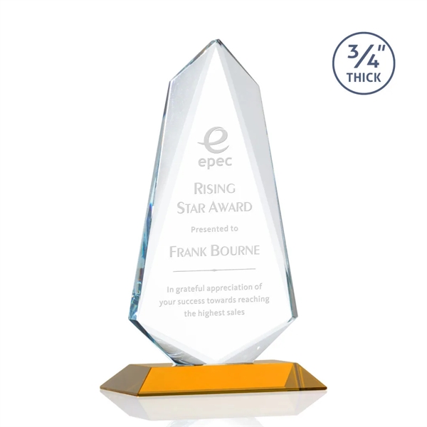 An exquisite 0.75" thick Starfire Crystal award that features stellar bevels... from ASI 84592 St Regis Group / St Regis