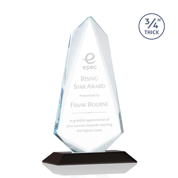 An exquisite 0.75" thick Starfire Crystal award that features stellar bevels... from ASI 84592 St Regis Group / St Regis