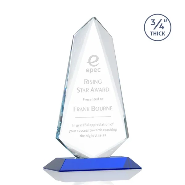 An exquisite 0.75" thick Starfire Crystal award that features stellar bevels... from ASI 84592 St Regis Group / St Regis