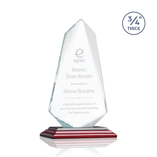 An exquisite 0.75" thick Starfire Crystal award that features stellar bevels... from ASI 84592 St Regis Group / St Regis