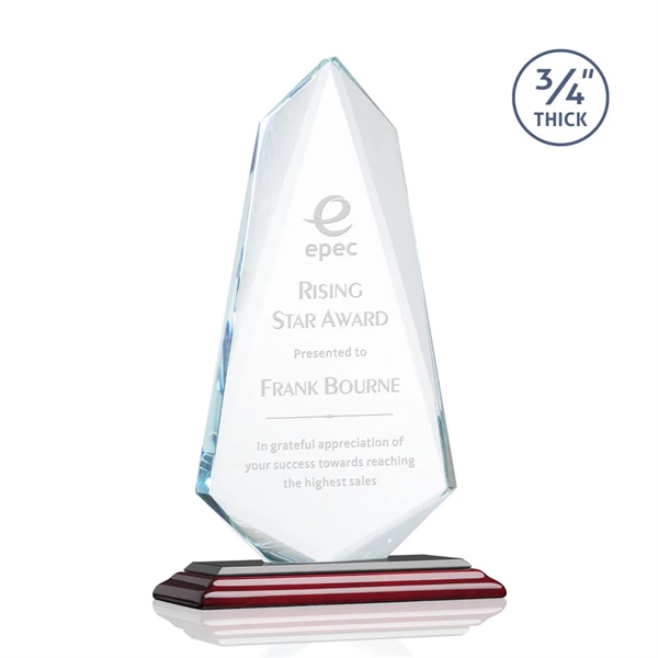 An exquisite 0.75" thick Starfire Crystal award that features stellar bevels... from ASI 84592 St Regis Group / St Regis