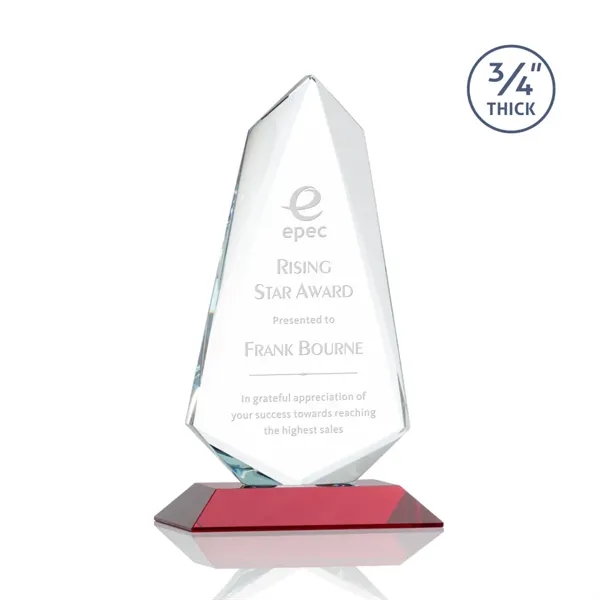 An exquisite 0.75" thick Starfire Crystal award that features stellar bevels... from ASI 84592 St Regis Group / St Regis