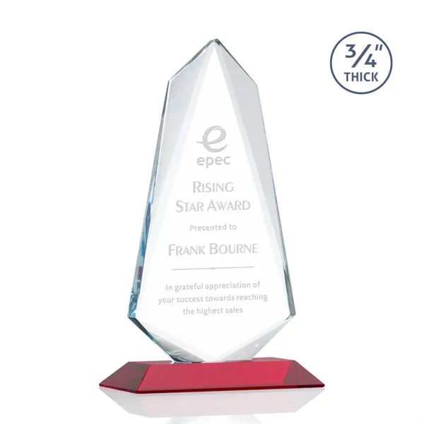 An exquisite 0.75" thick Starfire Crystal award that features stellar bevels... from ASI 84592 St Regis Group / St Regis