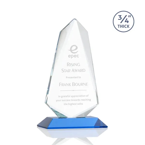 An exquisite 0.75" thick Starfire Crystal award that features stellar bevels... from ASI 84592 St Regis Group / St Regis