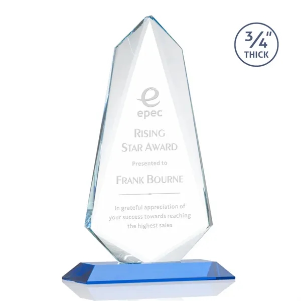 An exquisite 0.75" thick Starfire Crystal award that features stellar bevels... from ASI 84592 St Regis Group / St Regis