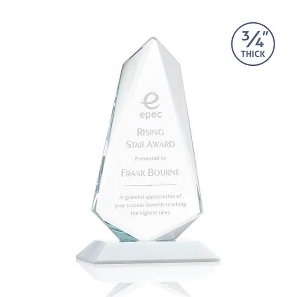 An exquisite 0.75" thick Starfire Crystal award that features stellar bevels... from ASI 84592 St Regis Group / St Regis
