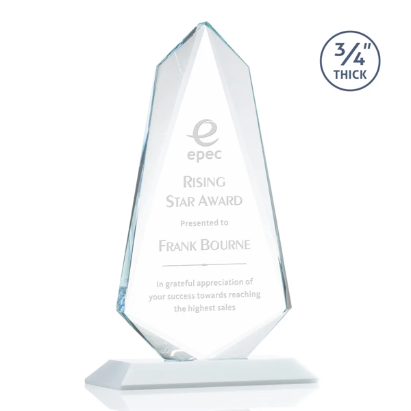 An exquisite 0.75" thick Starfire Crystal award that features stellar bevels... from ASI 84592 St Regis Group / St Regis