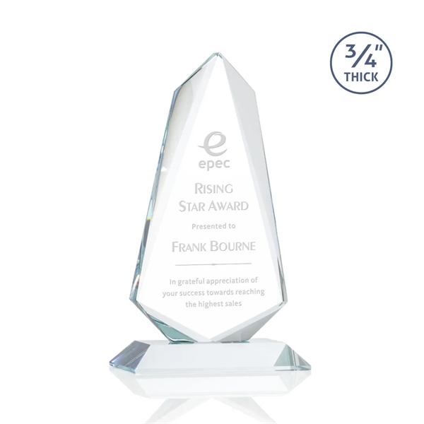 An exquisite 0.75" thick Starfire Crystal award that features stellar bevels... from ASI 84592 St Regis Group / St Regis
