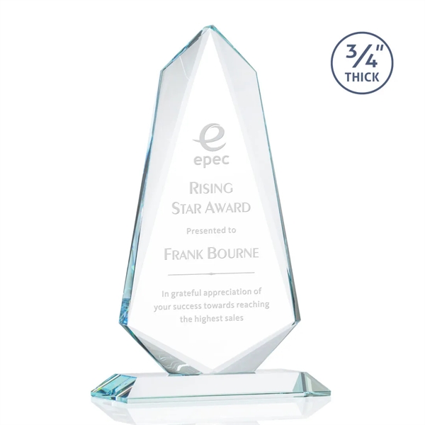 An exquisite 0.75" thick Starfire Crystal award that features stellar bevels... from ASI 84592 St Regis Group / St Regis