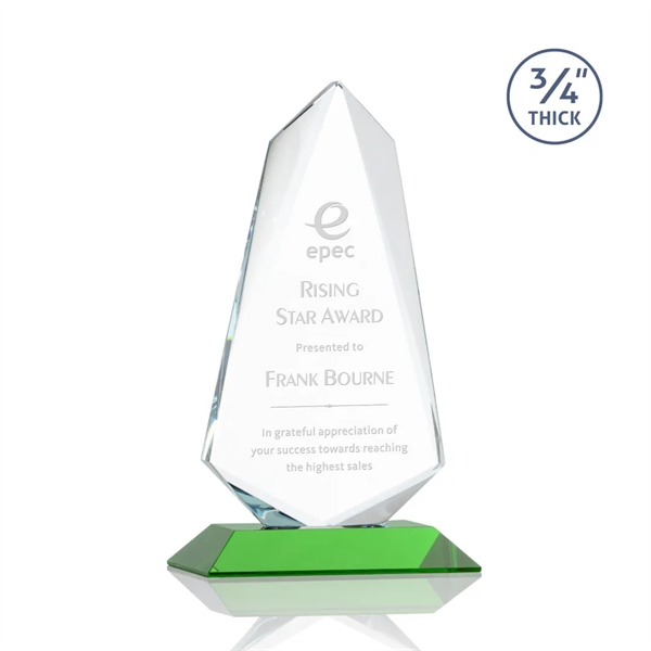 An exquisite 0.75" thick Starfire Crystal award that features stellar bevels... from ASI 84592 St Regis Group / St Regis